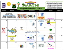 March Activities Calendar 